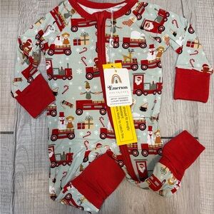 Christmas Train Bamboo Baby Pajamas Emerson and Friends 6-12M